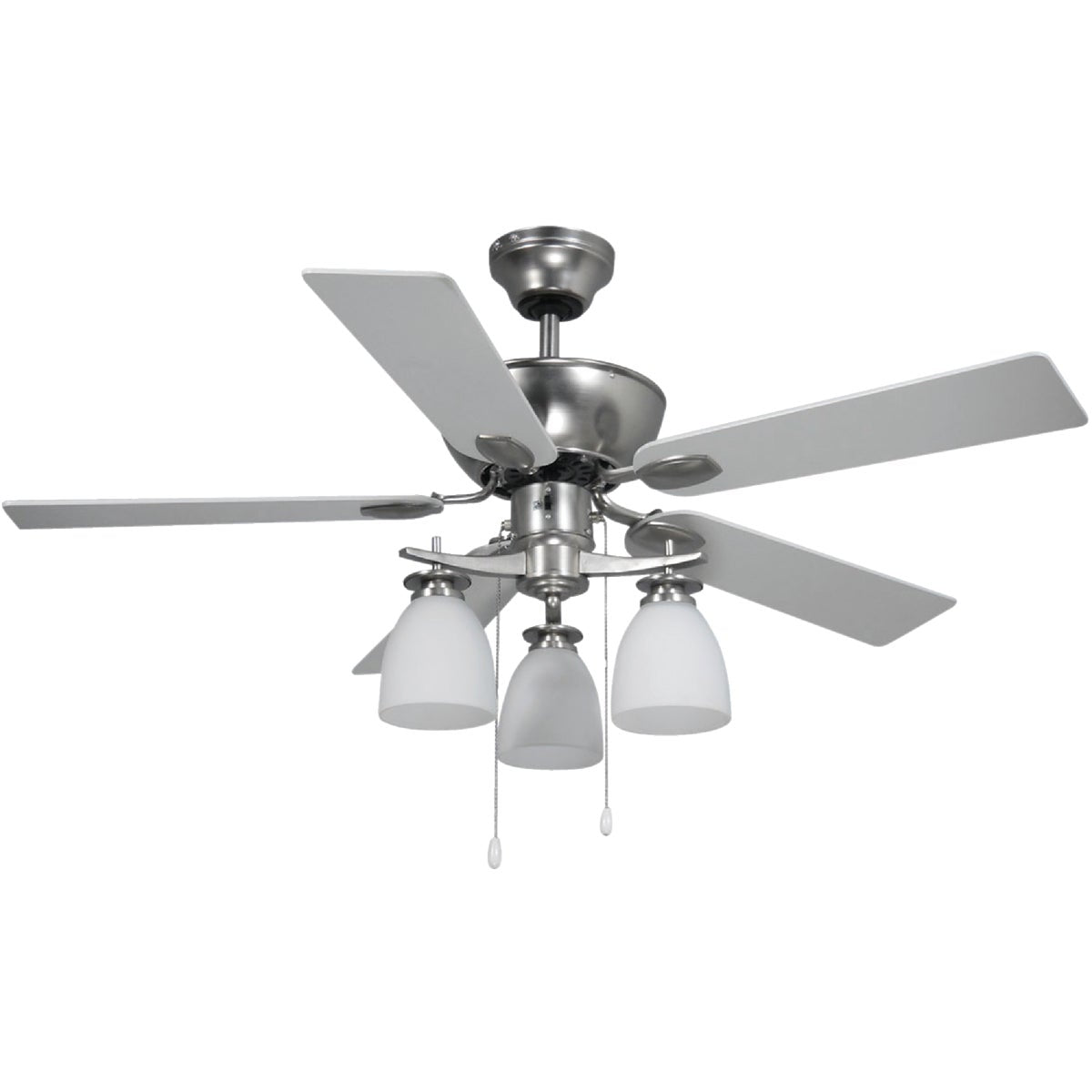 Home Impressions New Yorker 42 In. Brushed Nickel Ceiling Fan with Light Kit