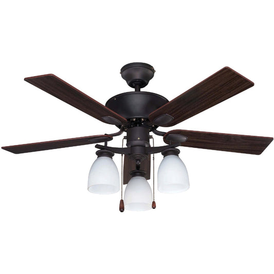 Home Impressions New Yorker 42 In. Oil Rubbed Bronze Ceiling Fan with Light Kit