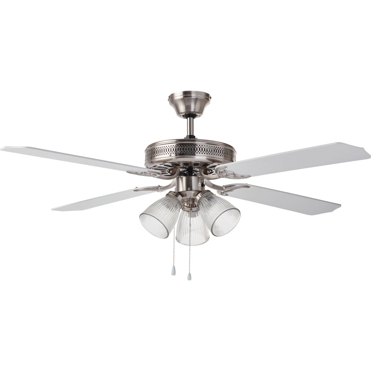 Home Impressions Chateau 52 In. Brushed Nickel Ceiling Fan with Light Kit