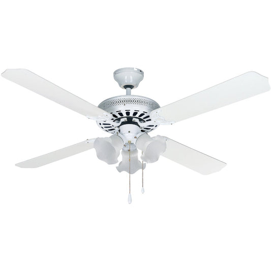 Home Impressions Chateau 52 In. White Ceiling Fan with Light Kit