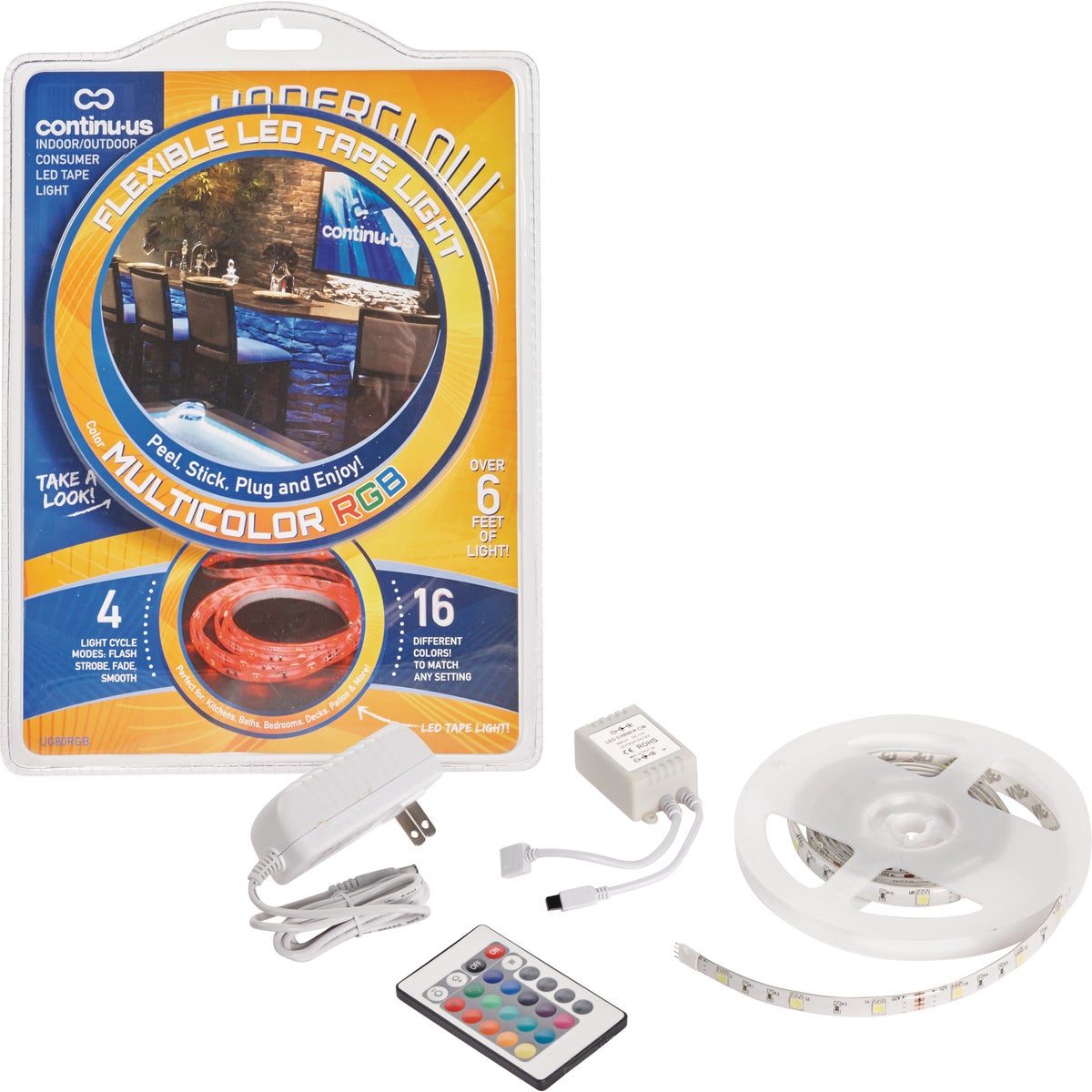 Continu-us Underglow 20 In. Plug-In Multi LED Under Cabinet Light