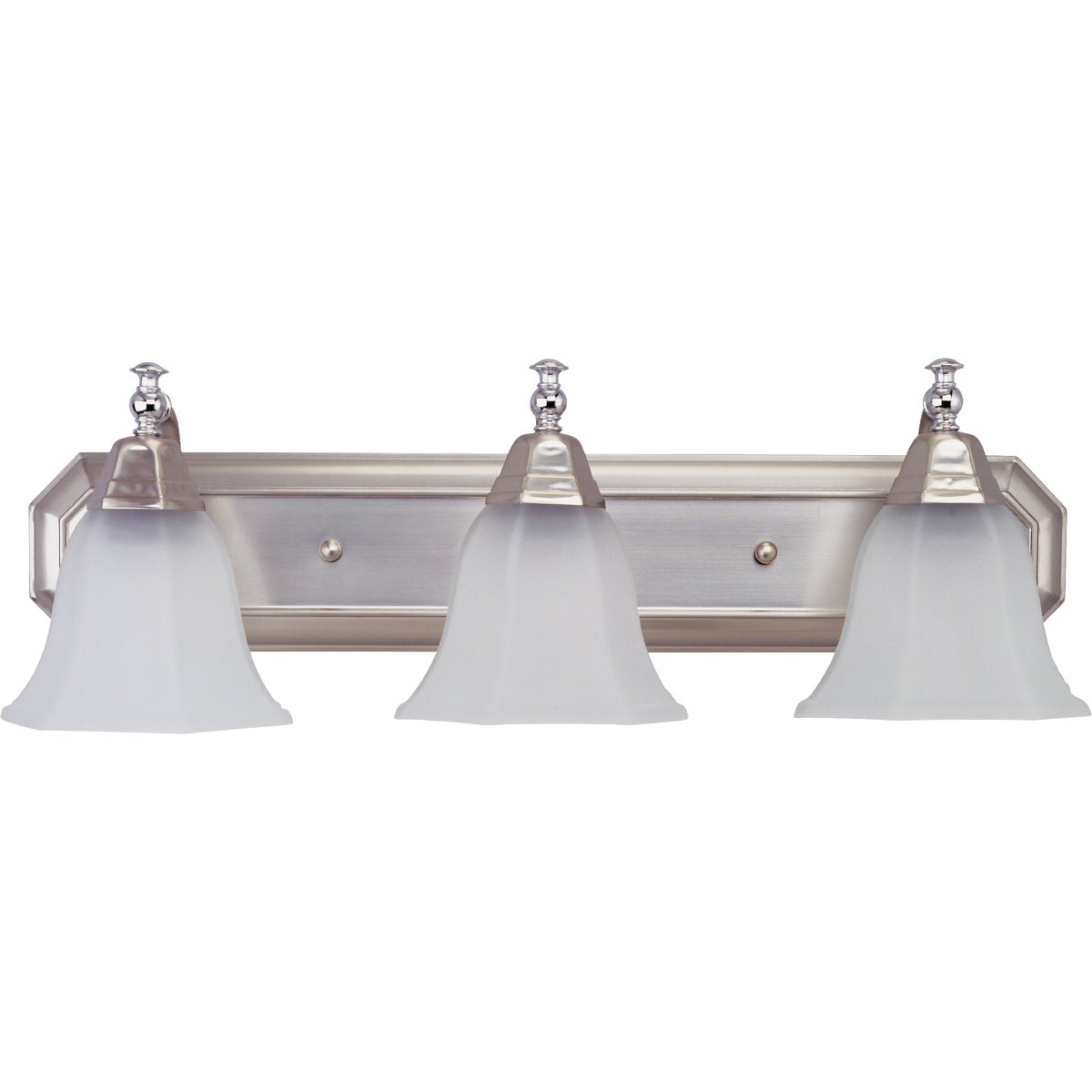 Home Impressions 3-Bulb Brushed Nickel & Chrome Bath Light Bar