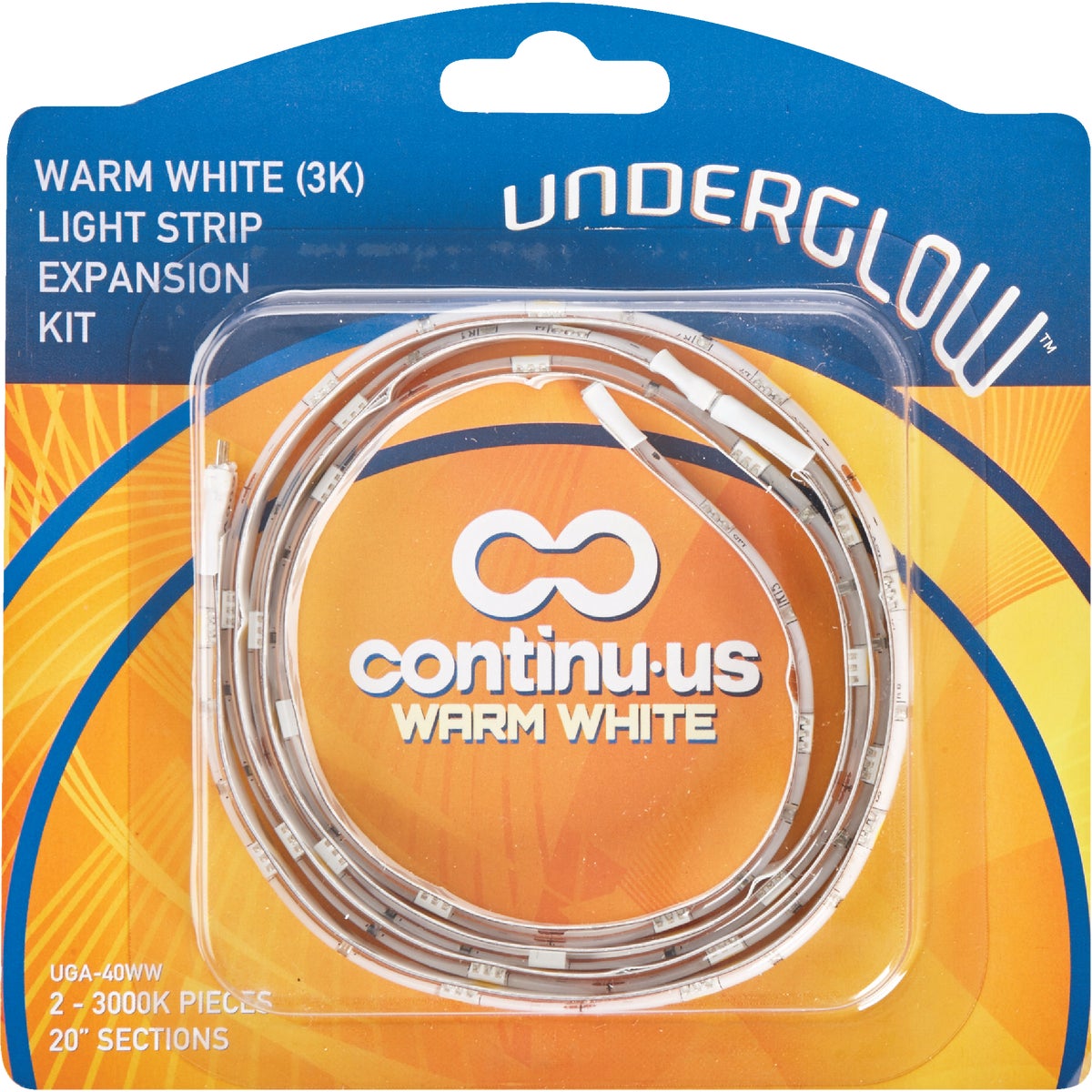 Continu-us Underglow 20 In. Plug-In Warm White LED Under Cabinet Light