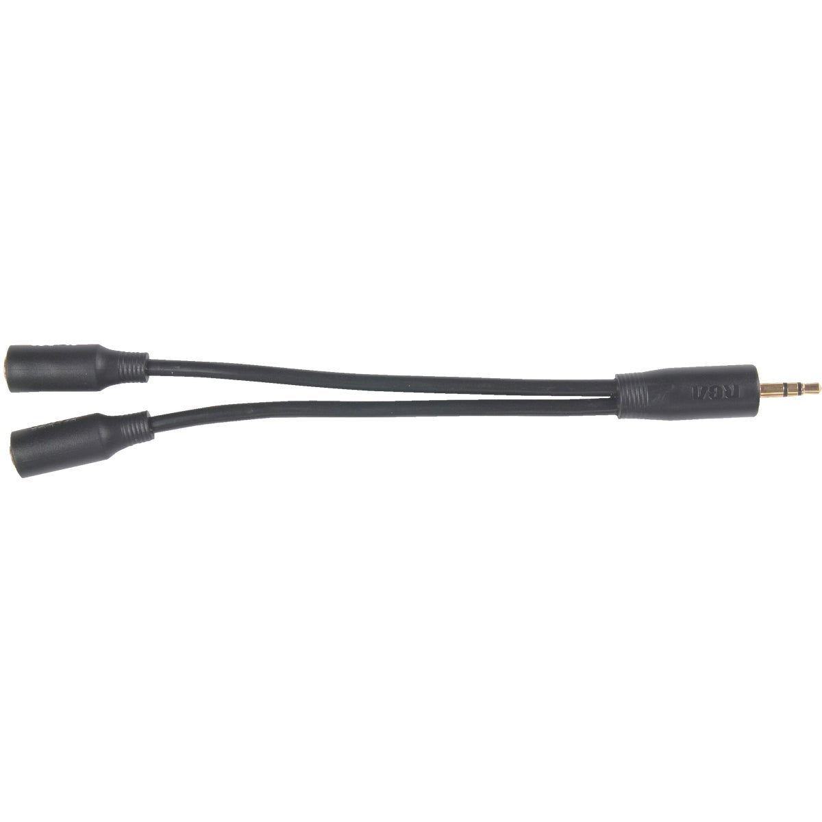 RCA 3 In. Single 3.5 mm Male Double 3.5 mm Female Y-Adapter