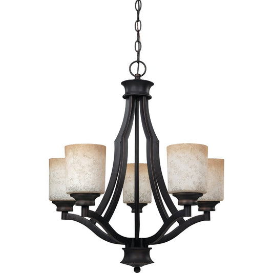 Home Impressions Warren 5-Bulb Rubbed Antique Bronze Chandelier