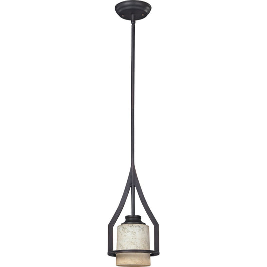 Home Impressions Warren 1-Bulb Rubbed Antique Bronze Incandescent Mini Pendant Light Fixture
