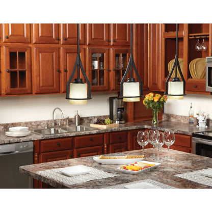 Home Impressions Warren 1-Bulb Rubbed Antique Bronze Incandescent Mini Pendant Light Fixture