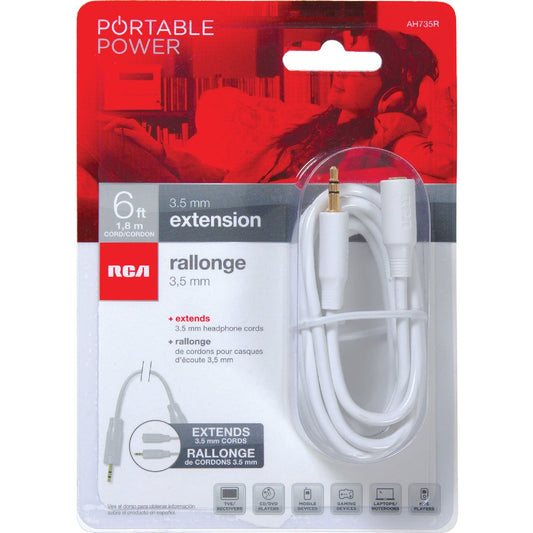 RCA Portable Power 6 Ft. Extension Audio Cable