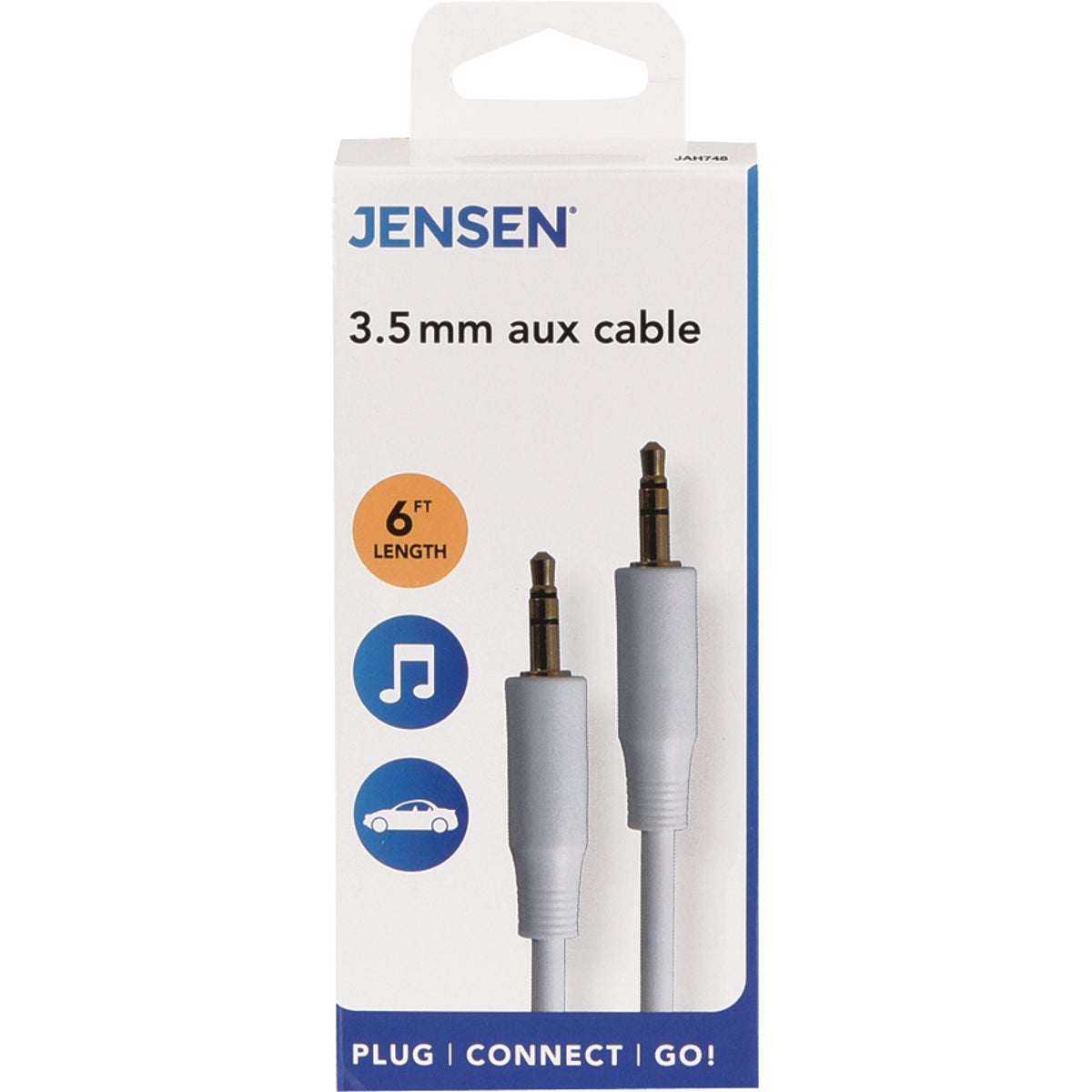 Jensen 6 Ft. White Audio Extension Audio Cable