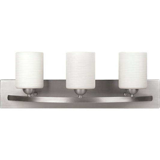 Home Impressions Hampton 3-Bulb Brushed Nickel Bath Light Bar