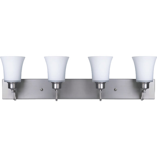 Home Impressions Flamenco 4-Bulb Brushed Nickel Bath Light Bar