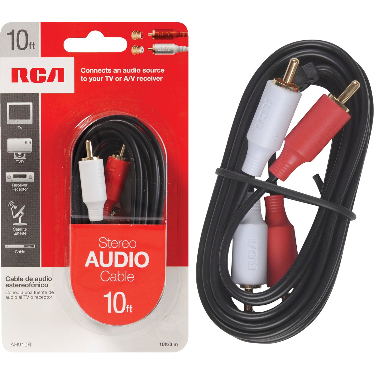 RCA 10 Ft. Black Stereo Audio Cable