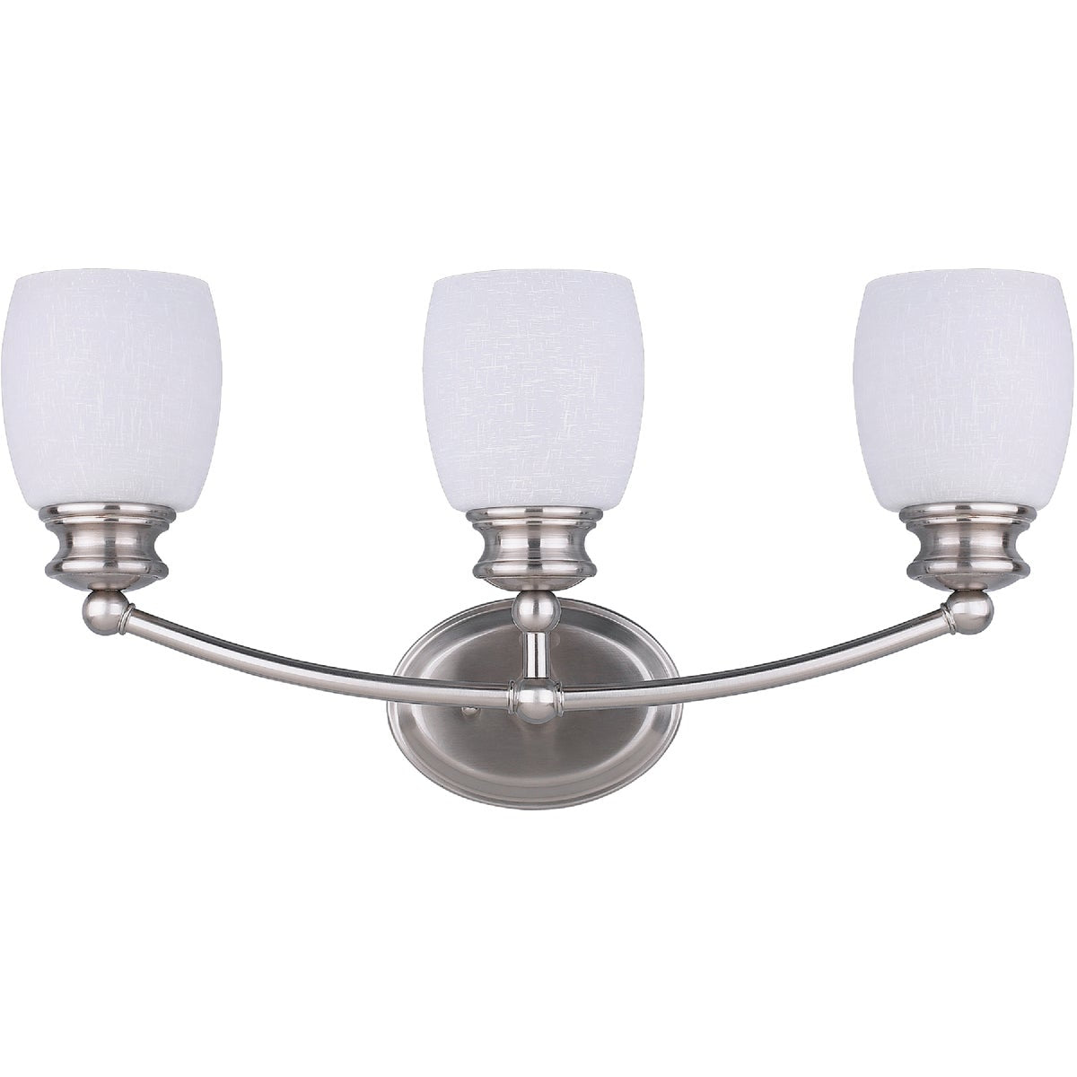 Home Impressions Palms 3-Bulb Brushed Nickel Vanity Bath Light Bar