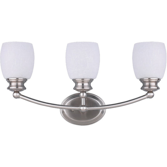 Home Impressions Palms 3-Bulb Brushed Nickel Vanity Bath Light Bar