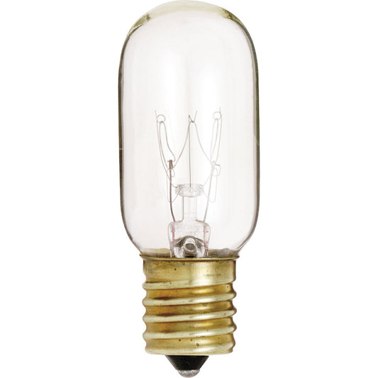Satco 25W Clear Intermediate Base T8 Incandescent Tubular Appliance Light Bulb