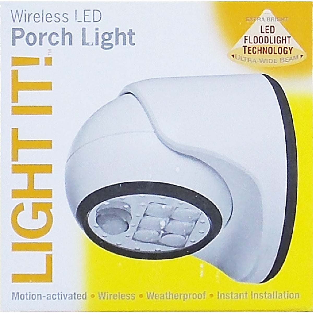 Light It White 100 Lm. LED Battery Operated Security Light Fixture