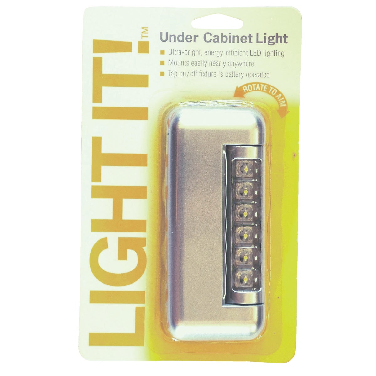 Light It 6-Bulb Silver LED Battery Tap Light