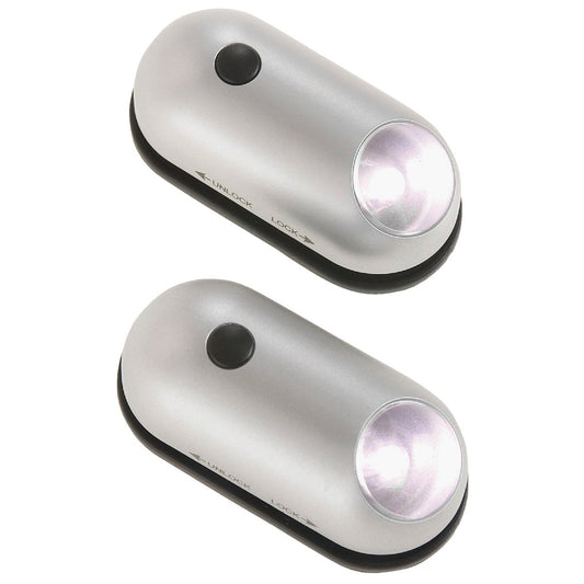 Light It 1-Bulb Silver LED Battery Tap Light (2-Pack)