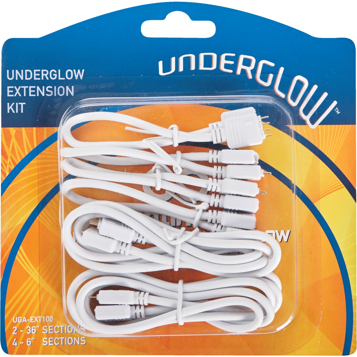 Continu-us Underglow White Plastic Extension Kit LED Under Cabinet Light Accessory