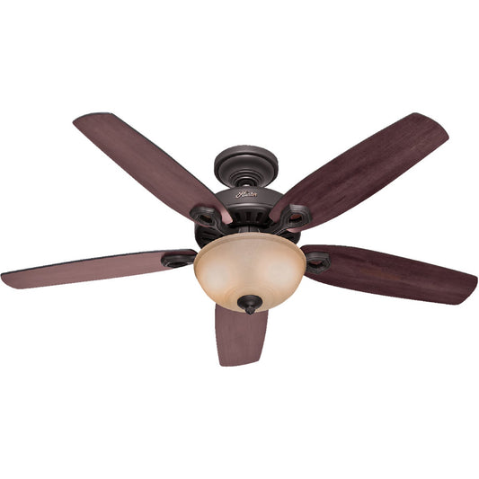 Hunter Builder Deluxe 52 In. New Bronze Ceiling Fan with Light Kit