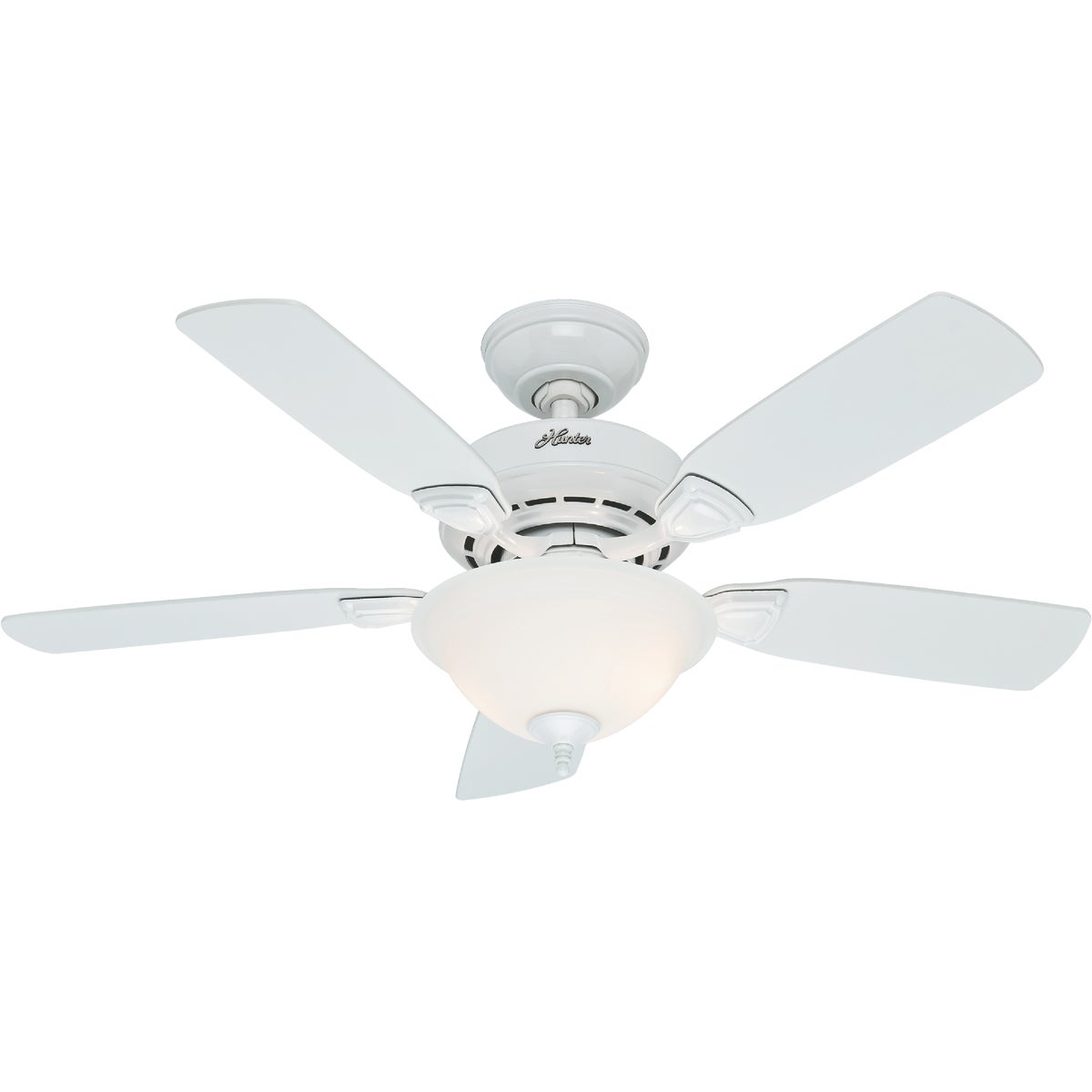 Hunter Caraway 44 In. White Ceiling Fan with Light Kit