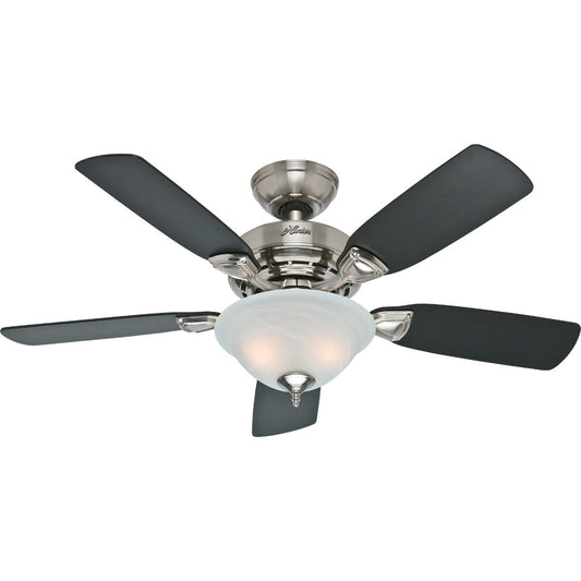 Hunter Caraway 44 In. Brushed Nickel Ceiling Fan with Light Kit