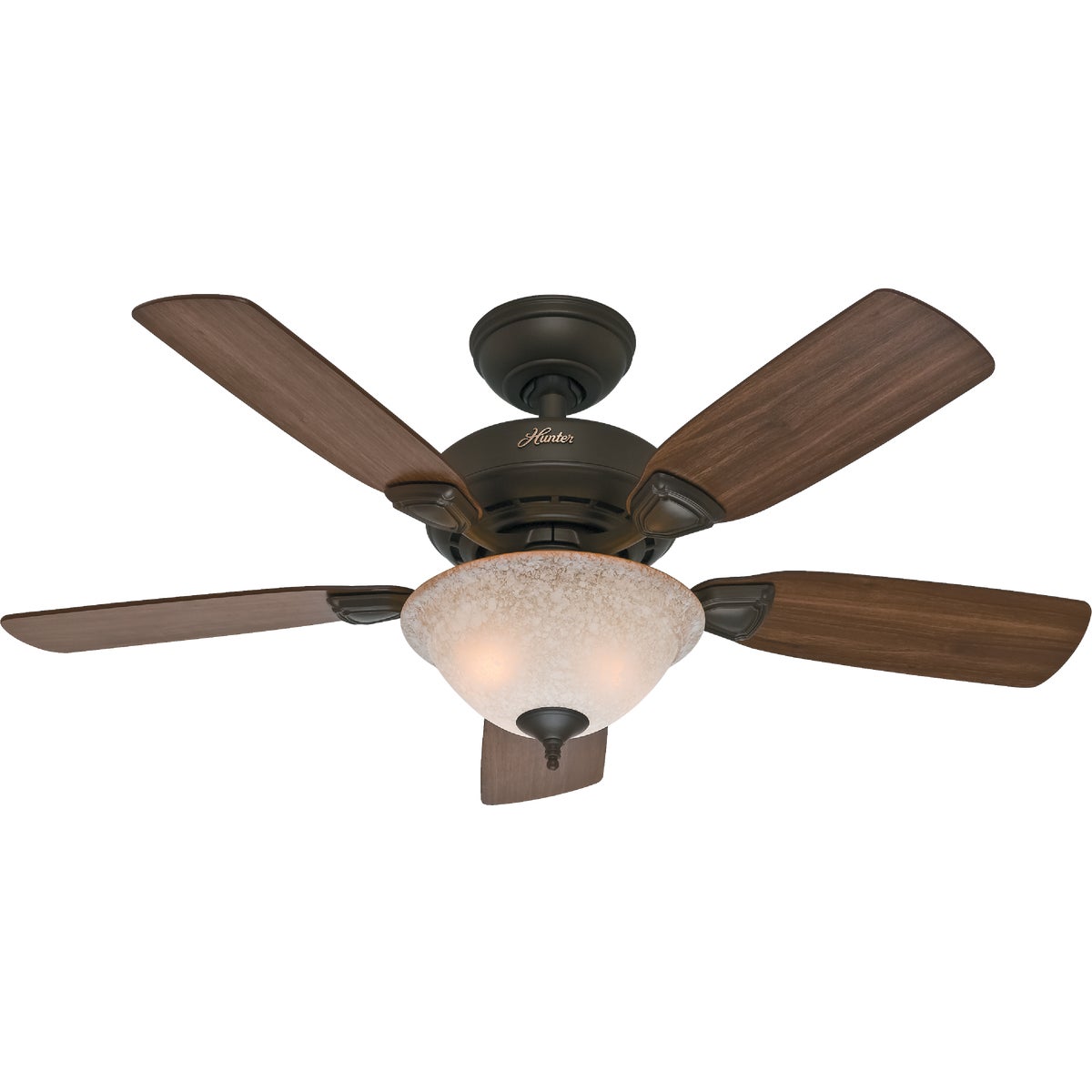 Hunter Caraway 44 In. New Bronze Ceiling Fan with Light Kit