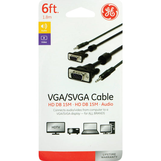 GE 6 Ft. Audio & Video Cable