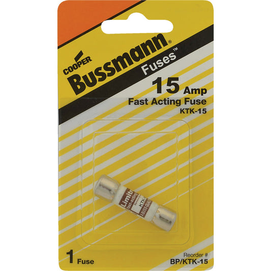 Bussmann 15A Limitron KTK Cartridge Heavy-Duty Cartridge Fuse