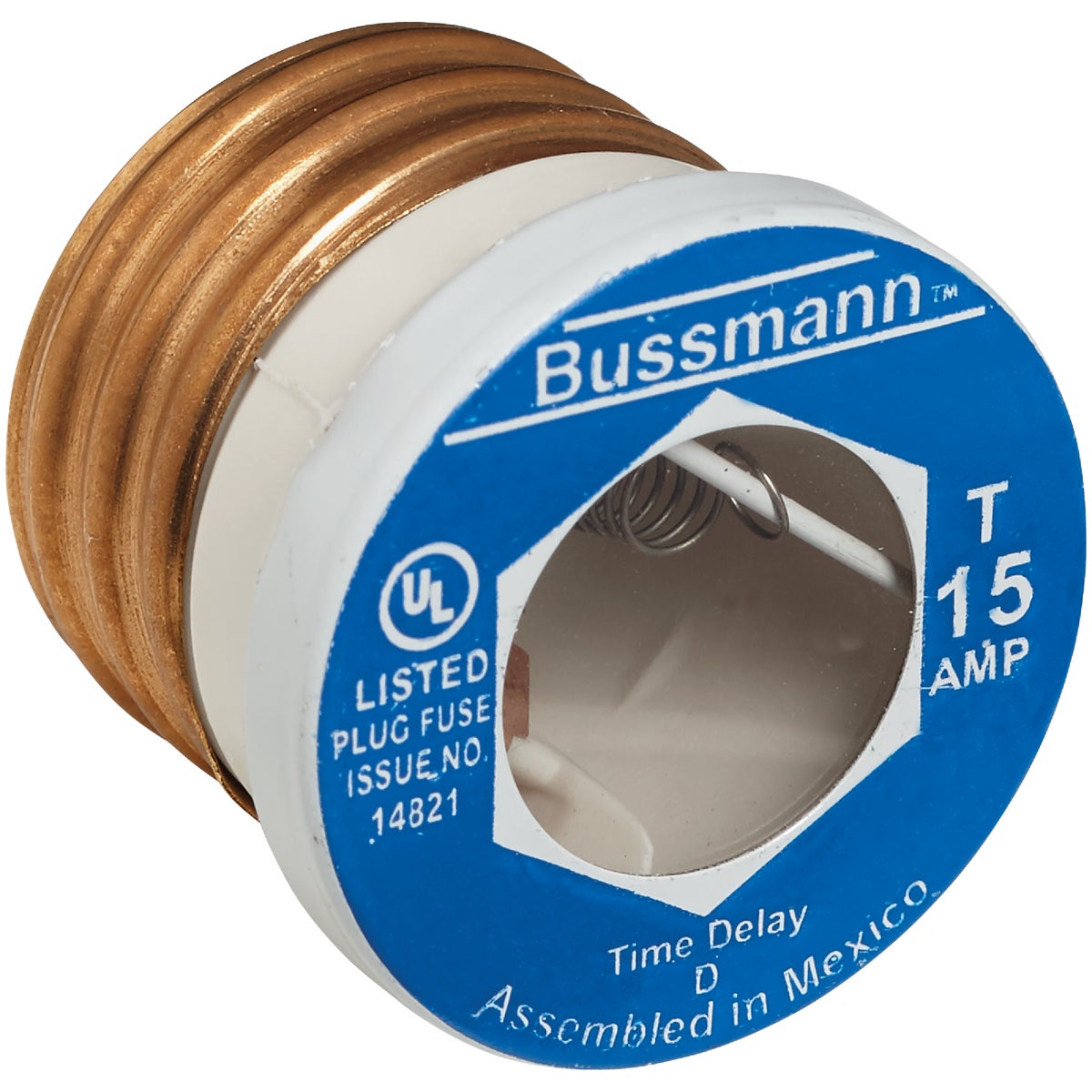 Bussmann 15A T Time-Delay Plug Fuse (2-Pack)