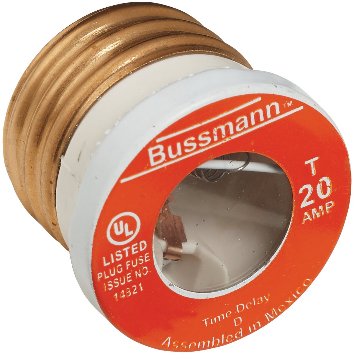 Bussmann 20A T Time-Delay Plug Fuse (2-Pack)