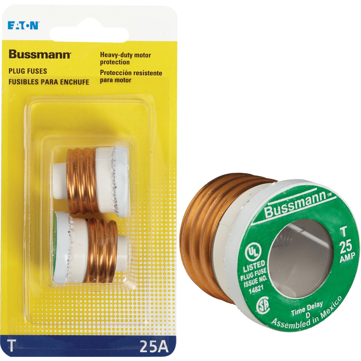 Bussmann 25A T Time-Delay Plug Fuse (2-Pack)