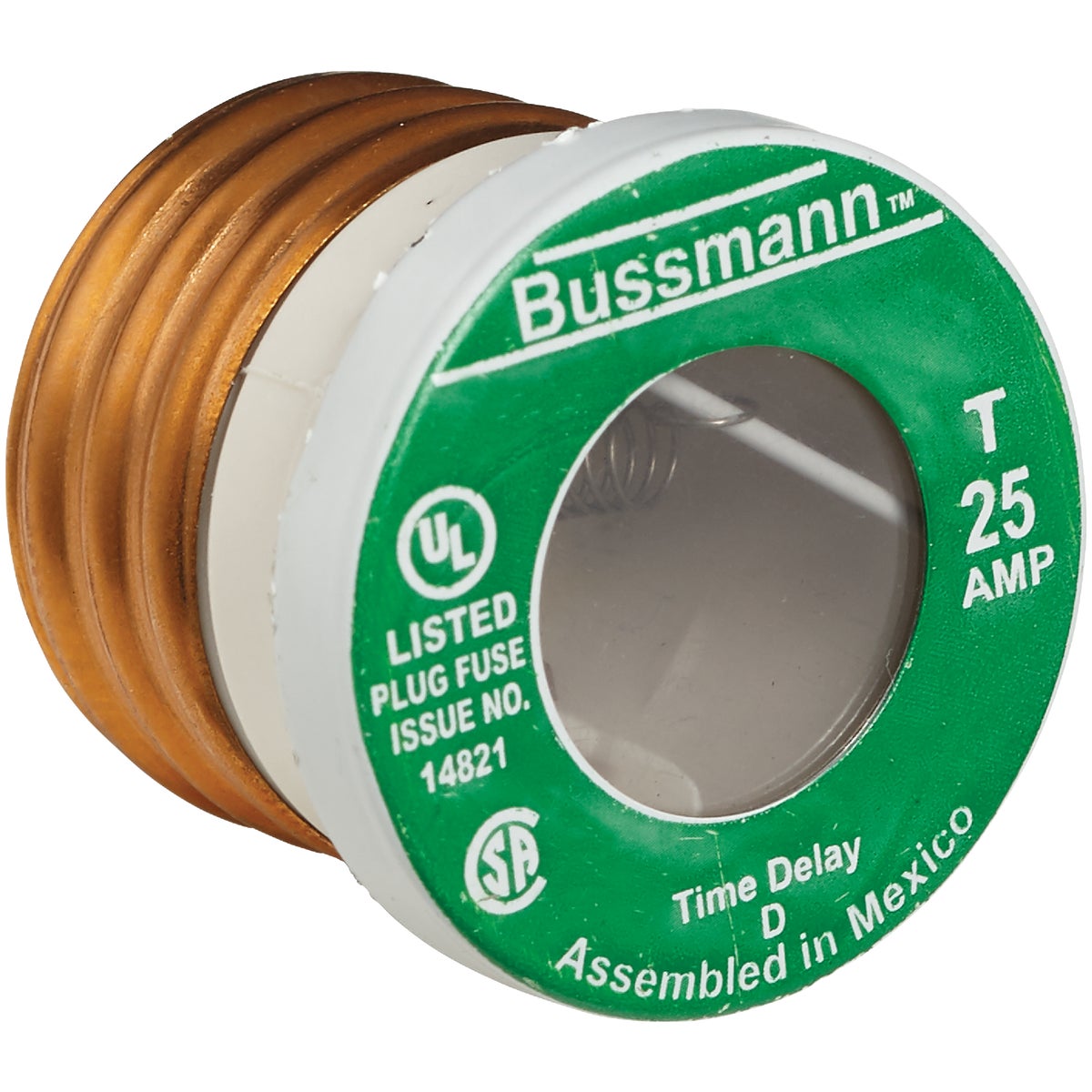 Bussmann 25A T Time-Delay Plug Fuse (2-Pack)