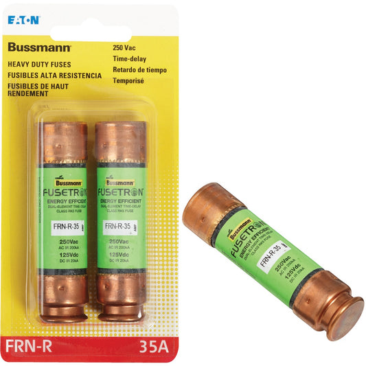 Bussmann 35A FRN-R Cartridge Heavy-Duty Time Delay Cartridge Fuse (2-Pack)