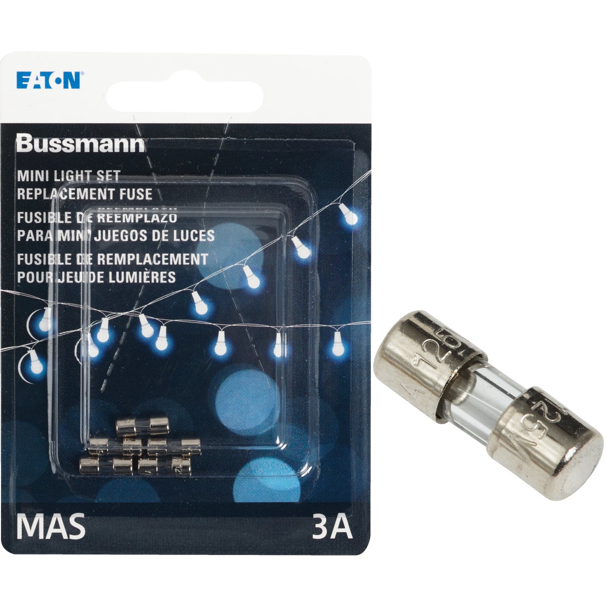 Bussmann Strand Saver 3A Glass Christmas Light Set Fuses