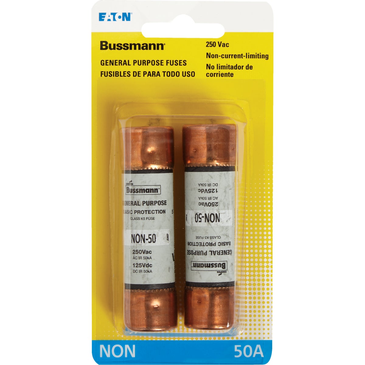 Bussmann 50A NON Cartridge General Purpose Cartridge Fuse (2-Pack)