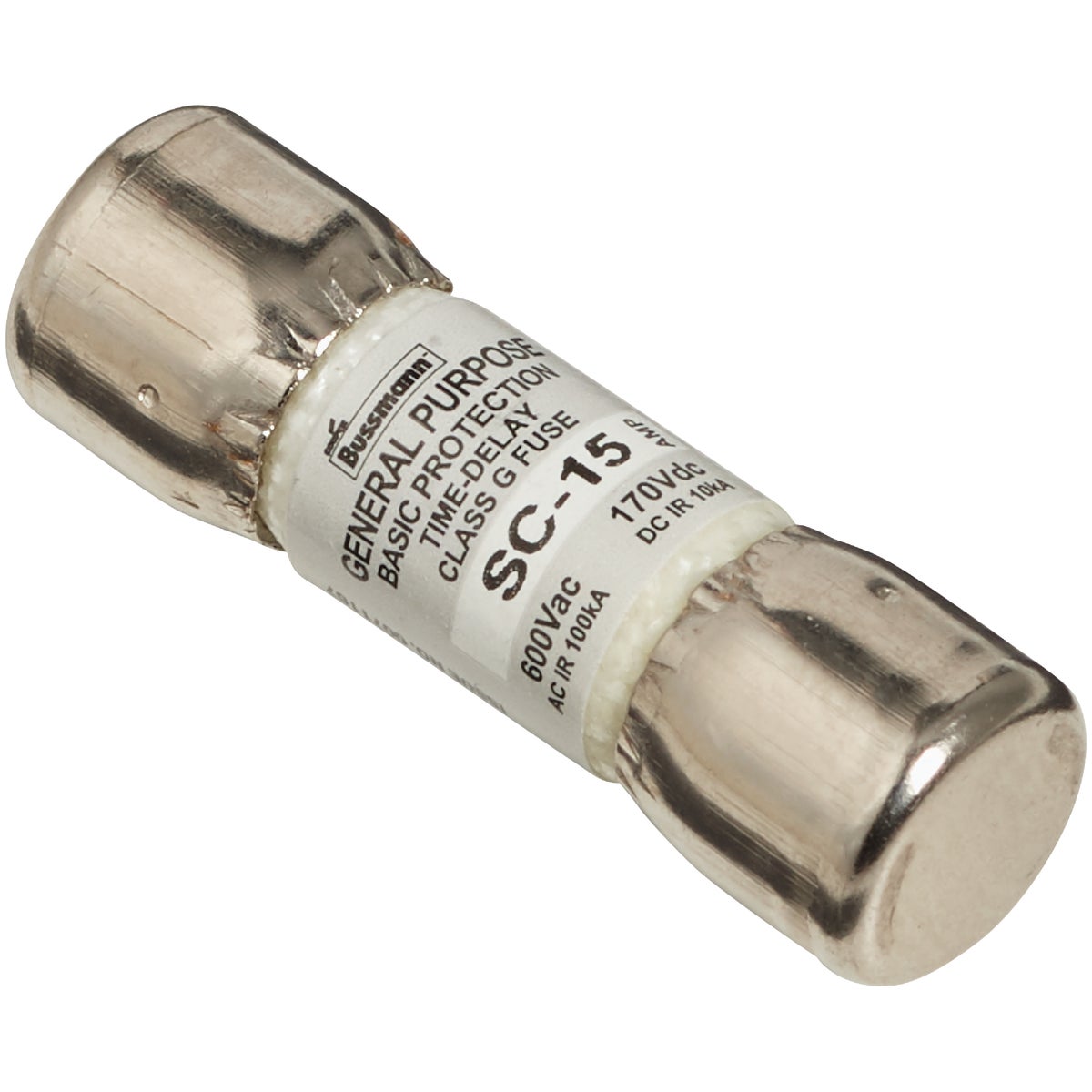 Bussmann 15A Midget Cartridge Time Delay Cartridge Fuse (2-Pack)