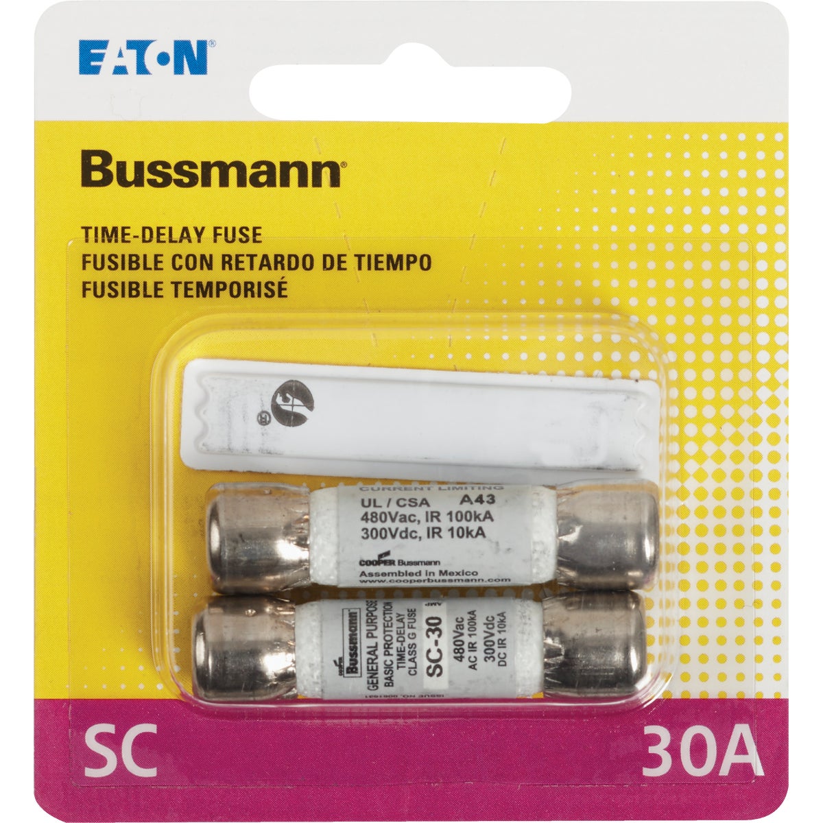 Bussmann 30A Midget Cartridge Time Delay Cartridge Fuse (2-Pack)