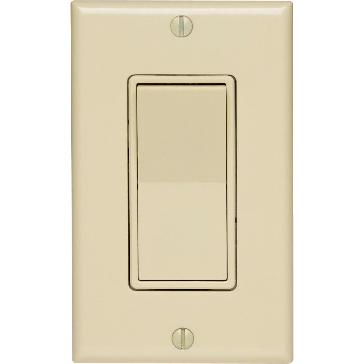 Leviton Decora Residential Grade 15 Amp Rocker Single Pole Switch, Ivory