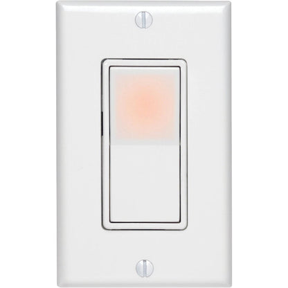 Leviton Decora Illuminated Rocker White 15A 3-Way Switch