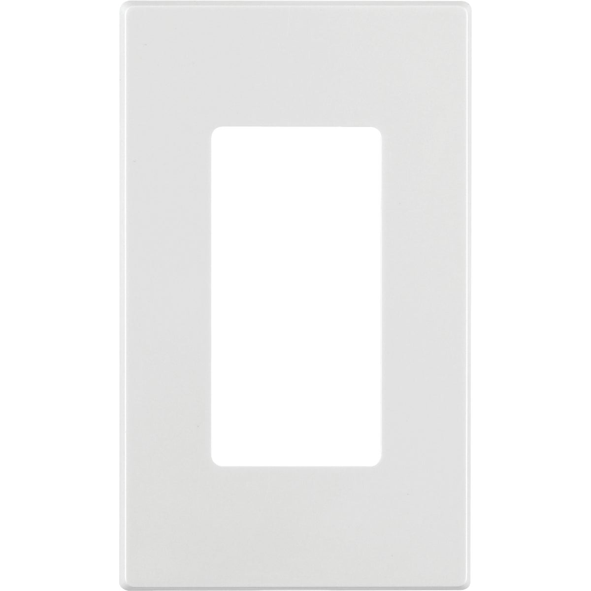 Leviton Decora Plus 1-Gang Poly Carbonate Screwless Decorator Wall Plate, White