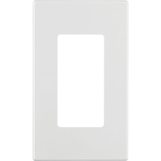 Leviton Decora Plus 1-Gang Poly Carbonate Screwless Decorator Wall Plate, White