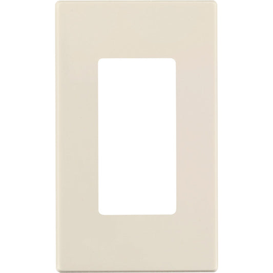 Leviton Decora Plus 1-Gang Poly Carbonate Screwless Decorator Wall Plate, Light Almond