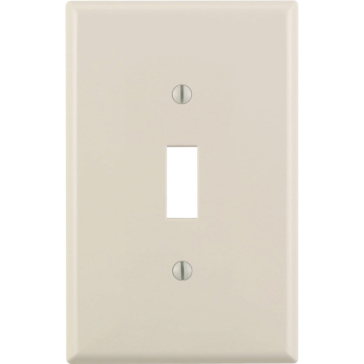 Leviton 1-Gang Plastic Oversized Toggle Switch Wall Plate, Light Almond