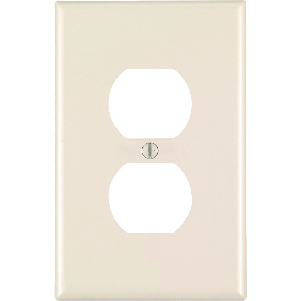 Leviton 1-Gang Smooth Plastic Oversized Outlet Wall Plate, Light Almond