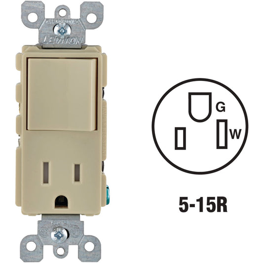 Leviton Decora Ivory 15A Switch & Outlet