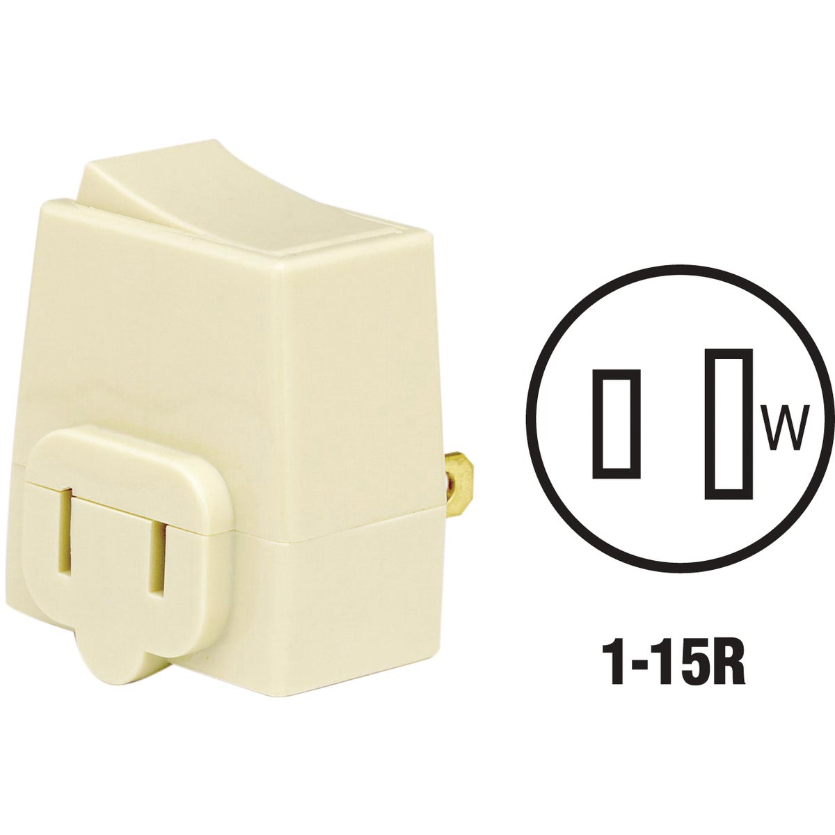 Leviton Ivory 13A Plug-In Switch Adapter