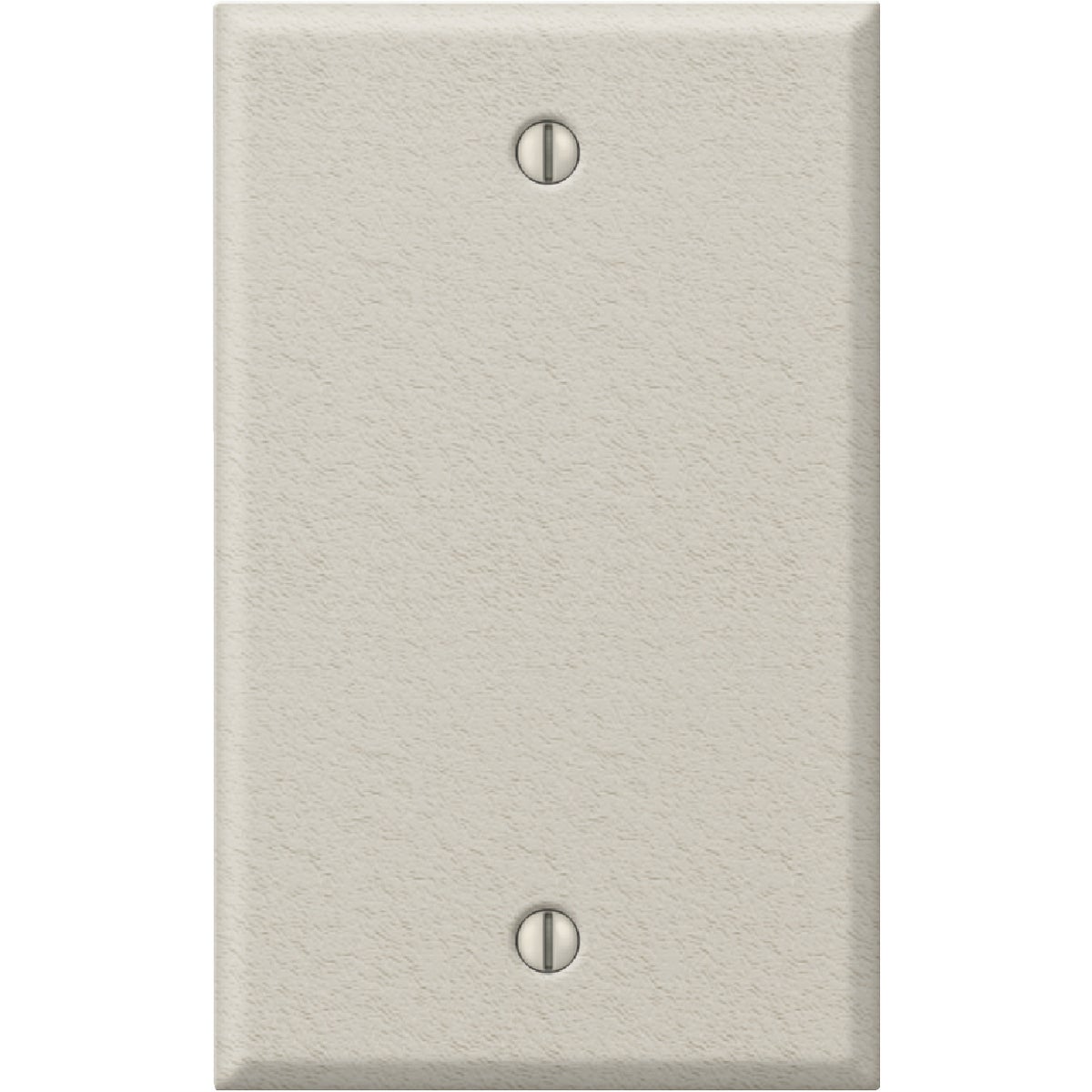 Amerelle 1-Gang Standard Stamped Steel Blank Wall Plate, Light Almond Wrinkle