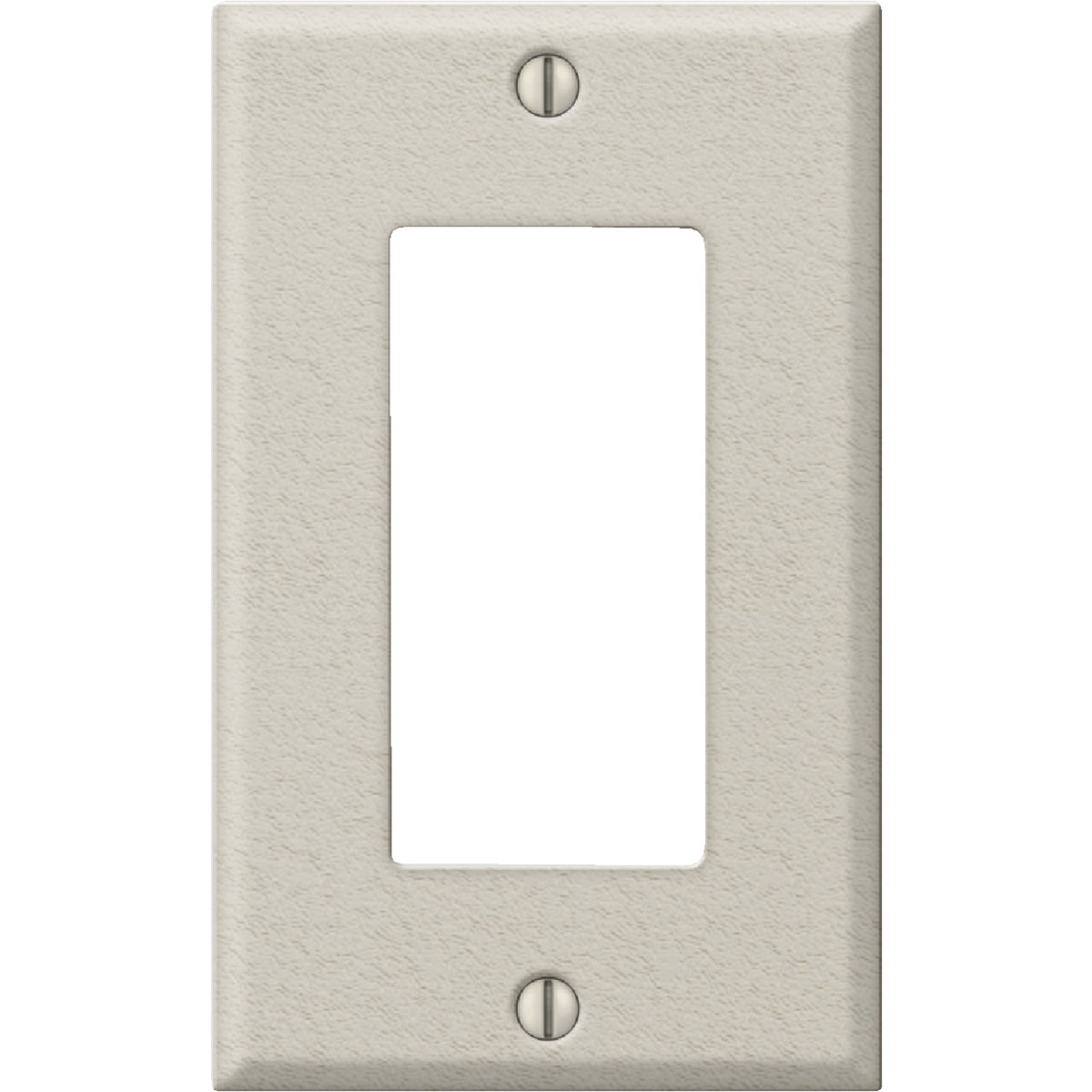 Amerelle PRO 1-Gang Stamped Steel Rocker Decorator Wall Plate, Light Almond Wrinkle