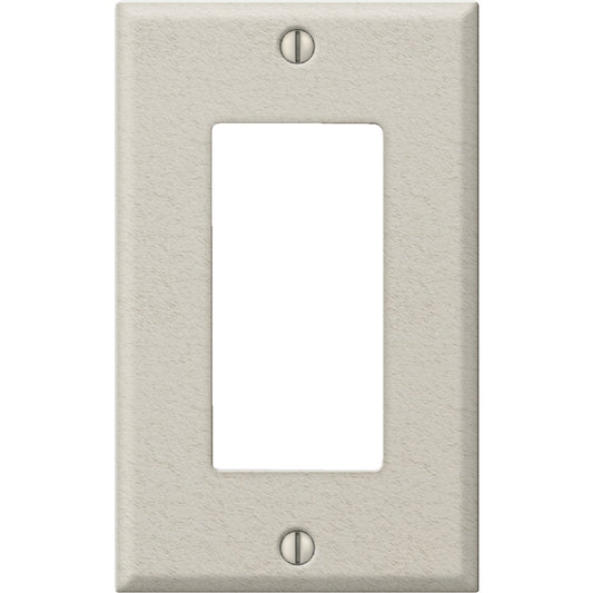 Amerelle PRO 1-Gang Stamped Steel Rocker Decorator Wall Plate, Light Almond Wrinkle